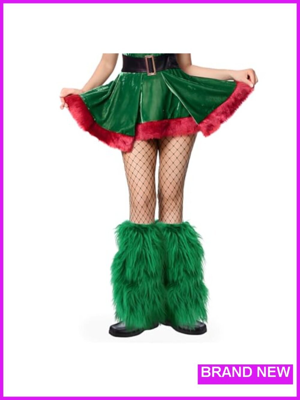 Faux Fur Fluffy Leg Warmers Boot Covers for Women Party Costume